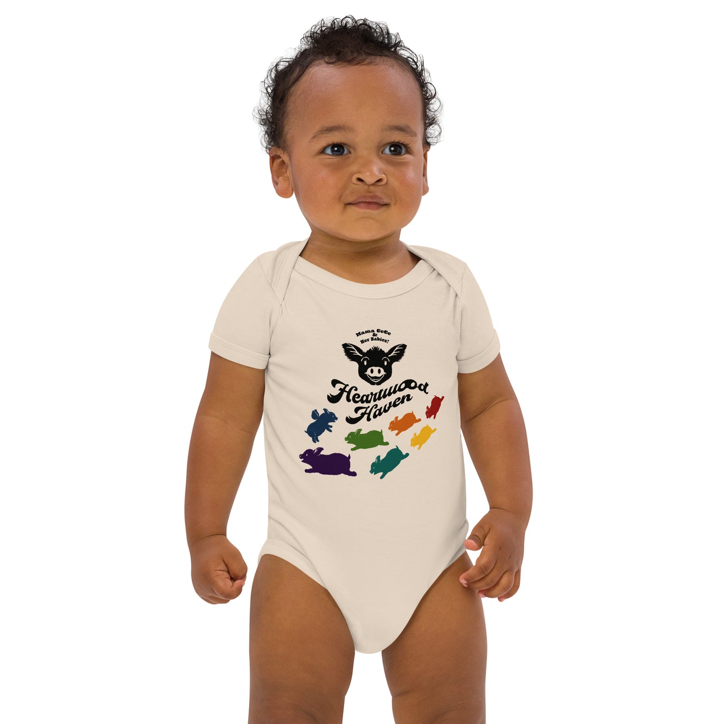 Heartwood Haven - Mama CeCe & Her Babies - Organic cotton baby bodysuit