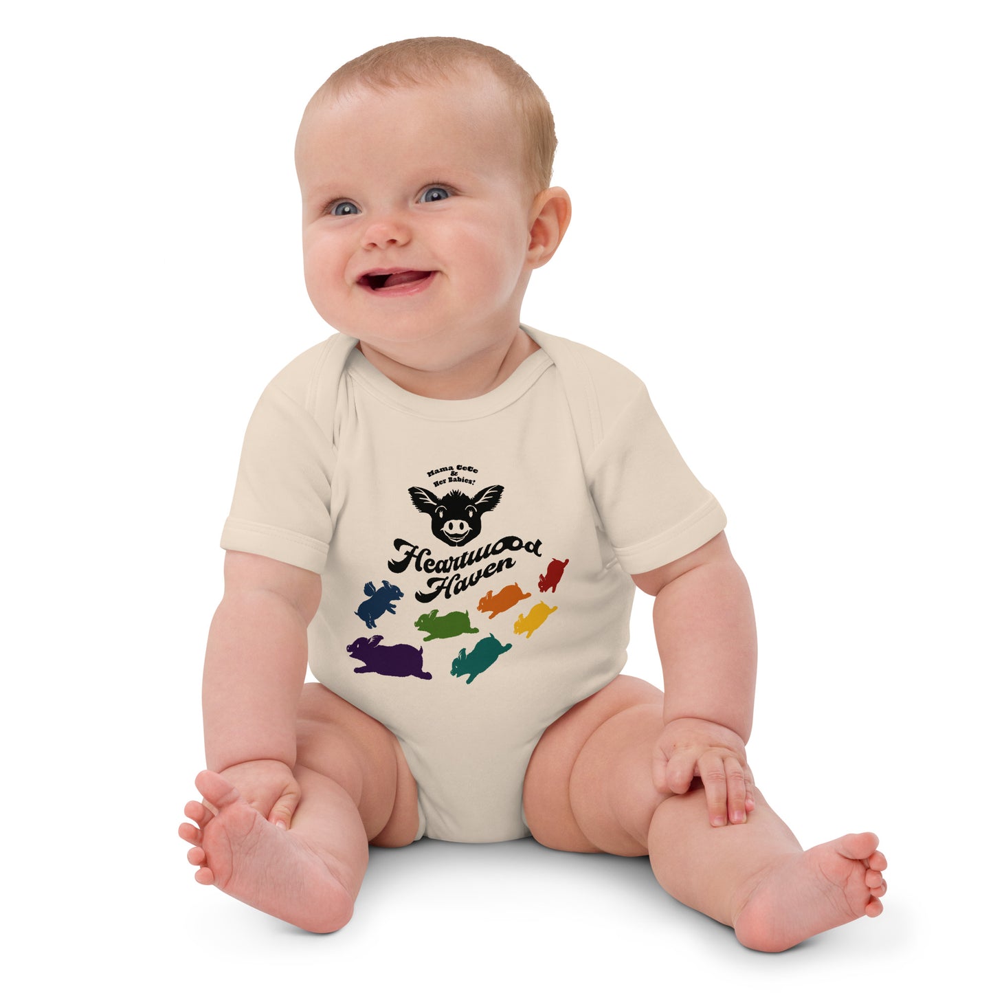 Heartwood Haven - Mama CeCe & Her Babies - Organic cotton baby bodysuit