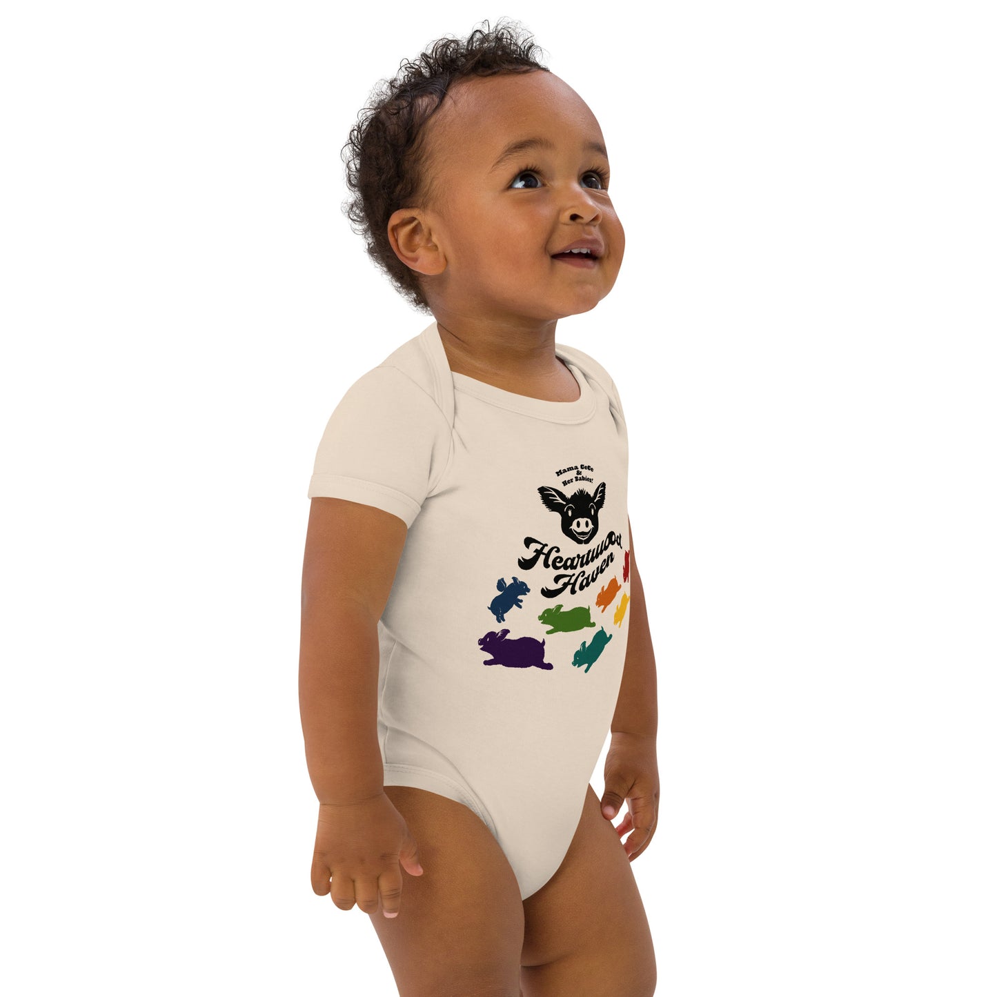 Heartwood Haven - Mama CeCe & Her Babies - Organic cotton baby bodysuit