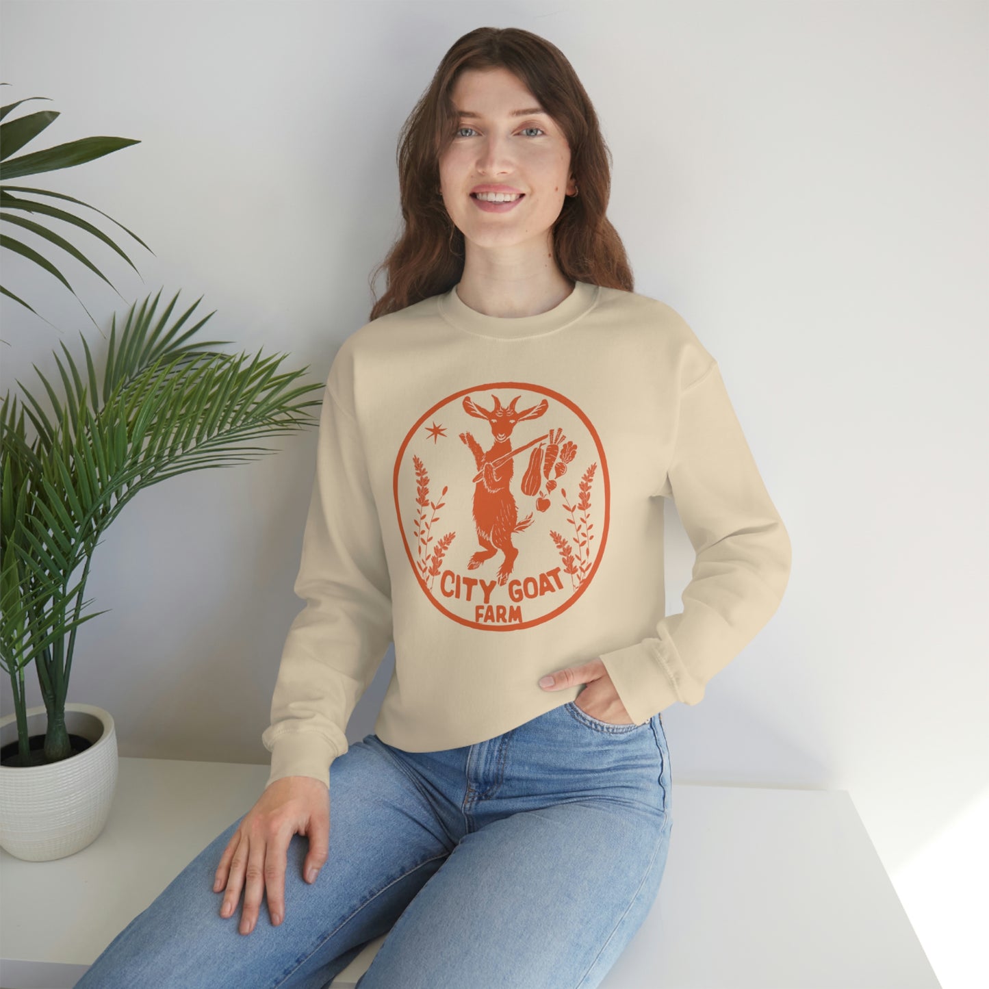CITY GOAT FARM - GUIDING STAR - Unisex Heavy Blend™ Crewneck Sweatshirt