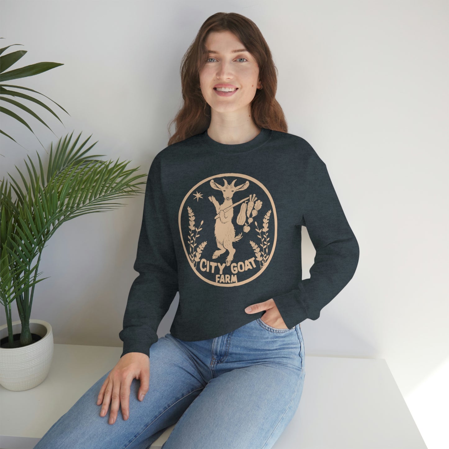 CITY GOAT FARM - GUIDING STAR - Unisex Heavy Blend™ Crewneck Sweatshirt