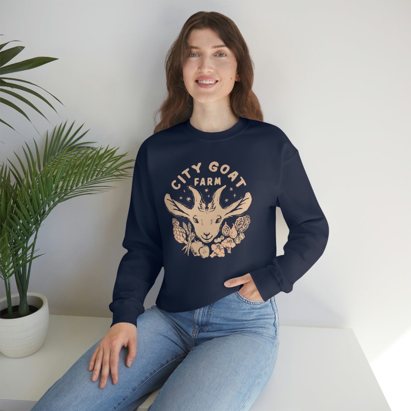 CITY GOAT FARM - HILDY - Unisex Heavy Blend™ Crewneck Sweatshirt