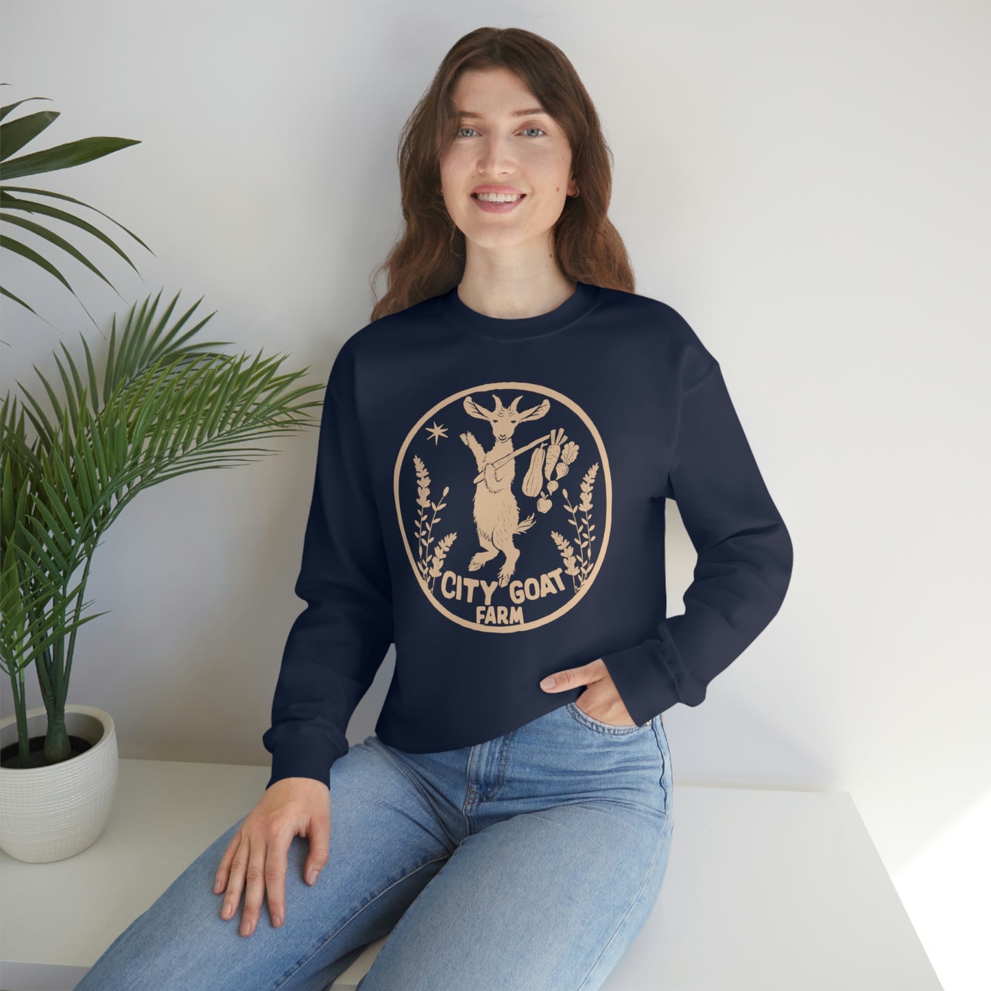 CITY GOAT FARM - GUIDING STAR - Unisex Heavy Blend™ Crewneck Sweatshirt