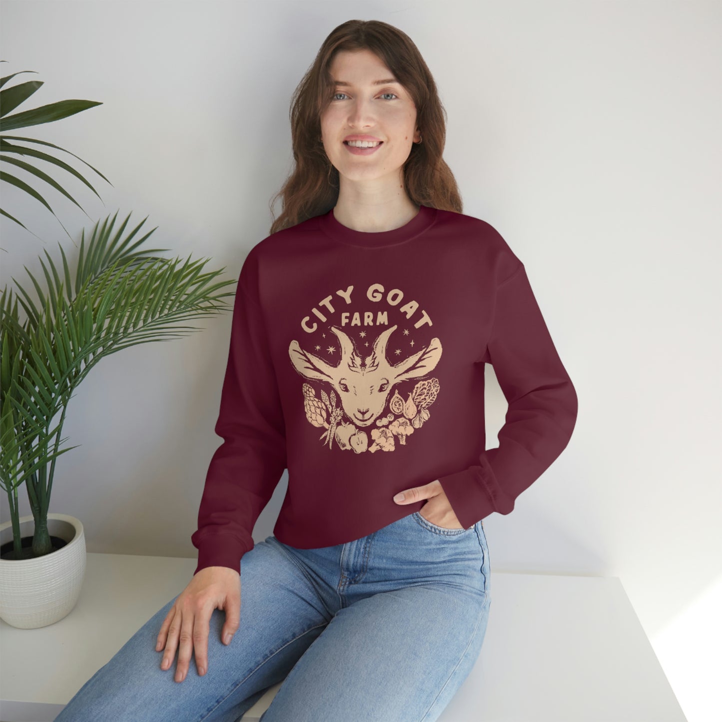 CITY GOAT FARM - HILDY - Unisex Heavy Blend™ Crewneck Sweatshirt