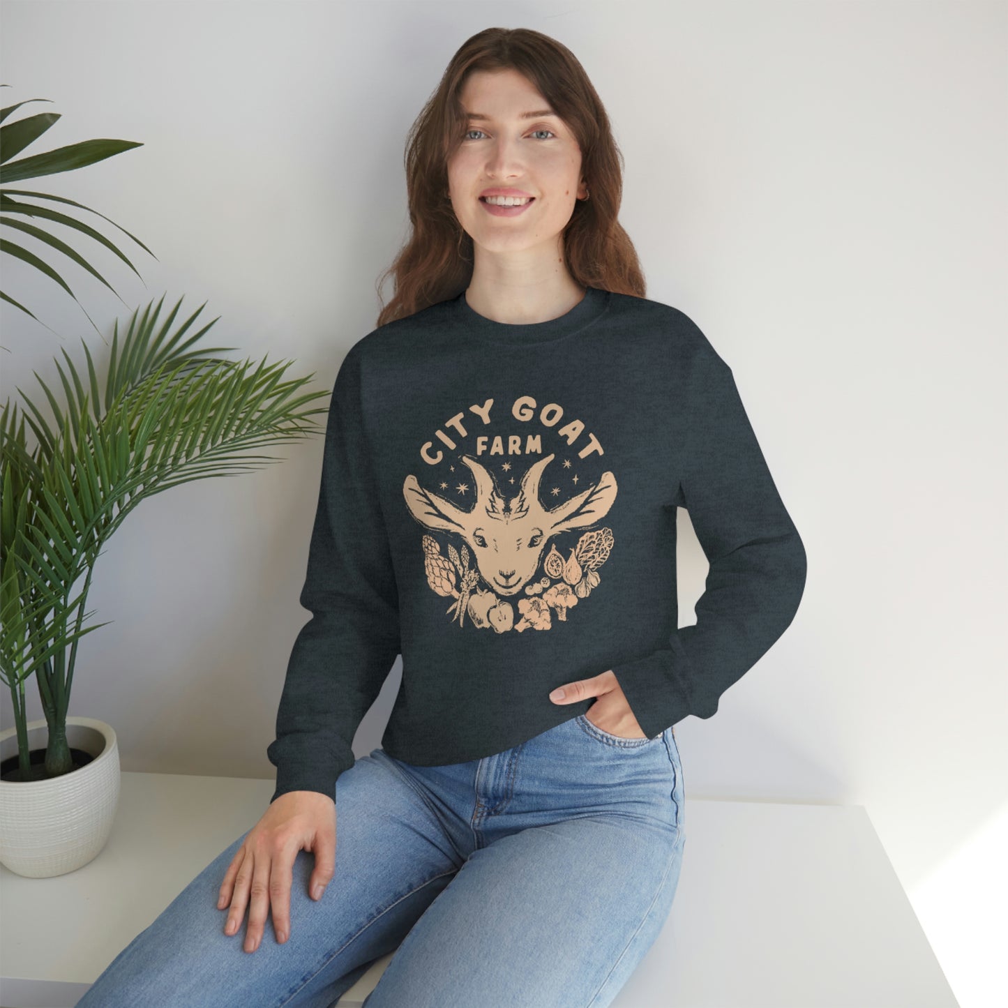 CITY GOAT FARM - HILDY - Unisex Heavy Blend™ Crewneck Sweatshirt