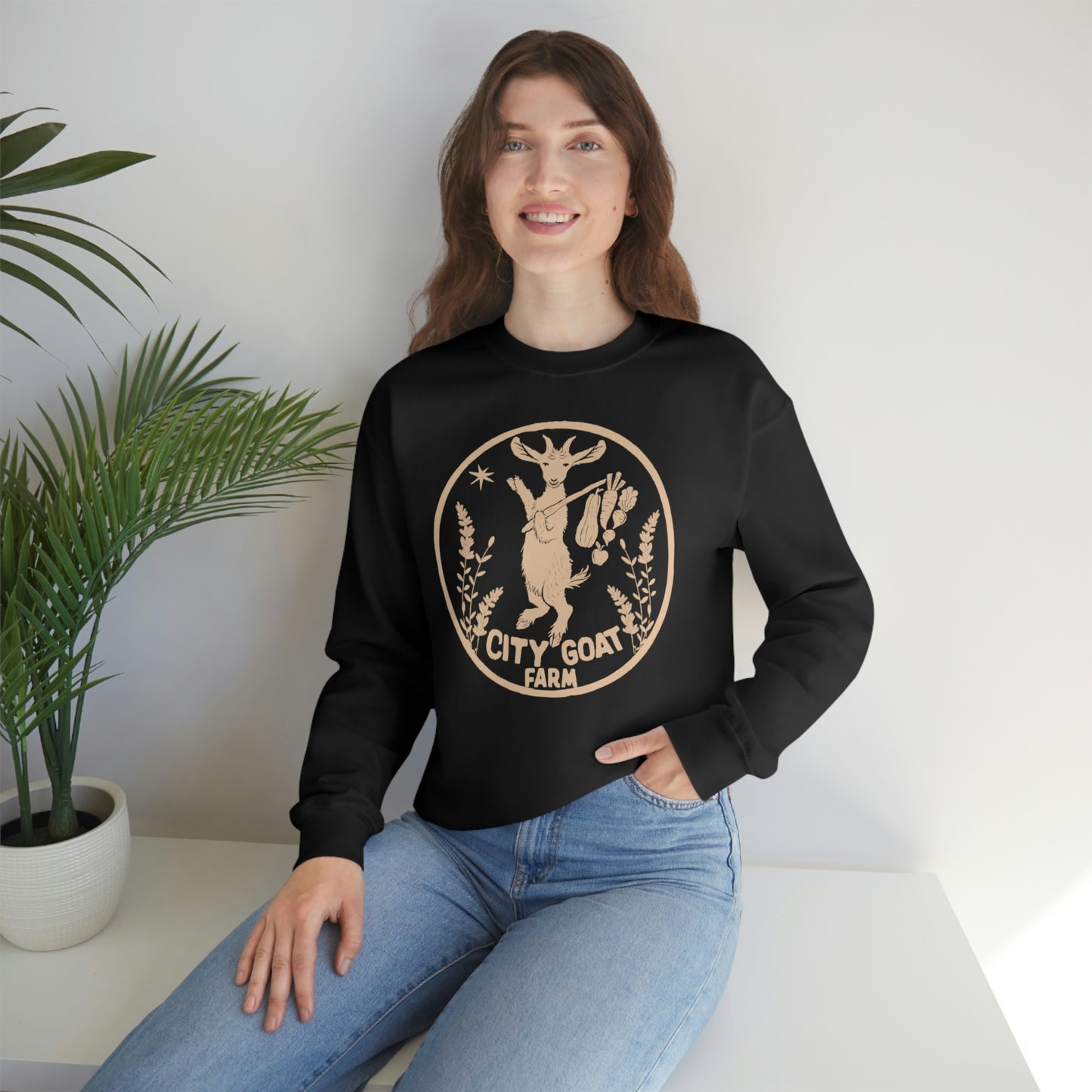 CITY GOAT FARM - GUIDING STAR - Unisex Heavy Blend™ Crewneck Sweatshirt