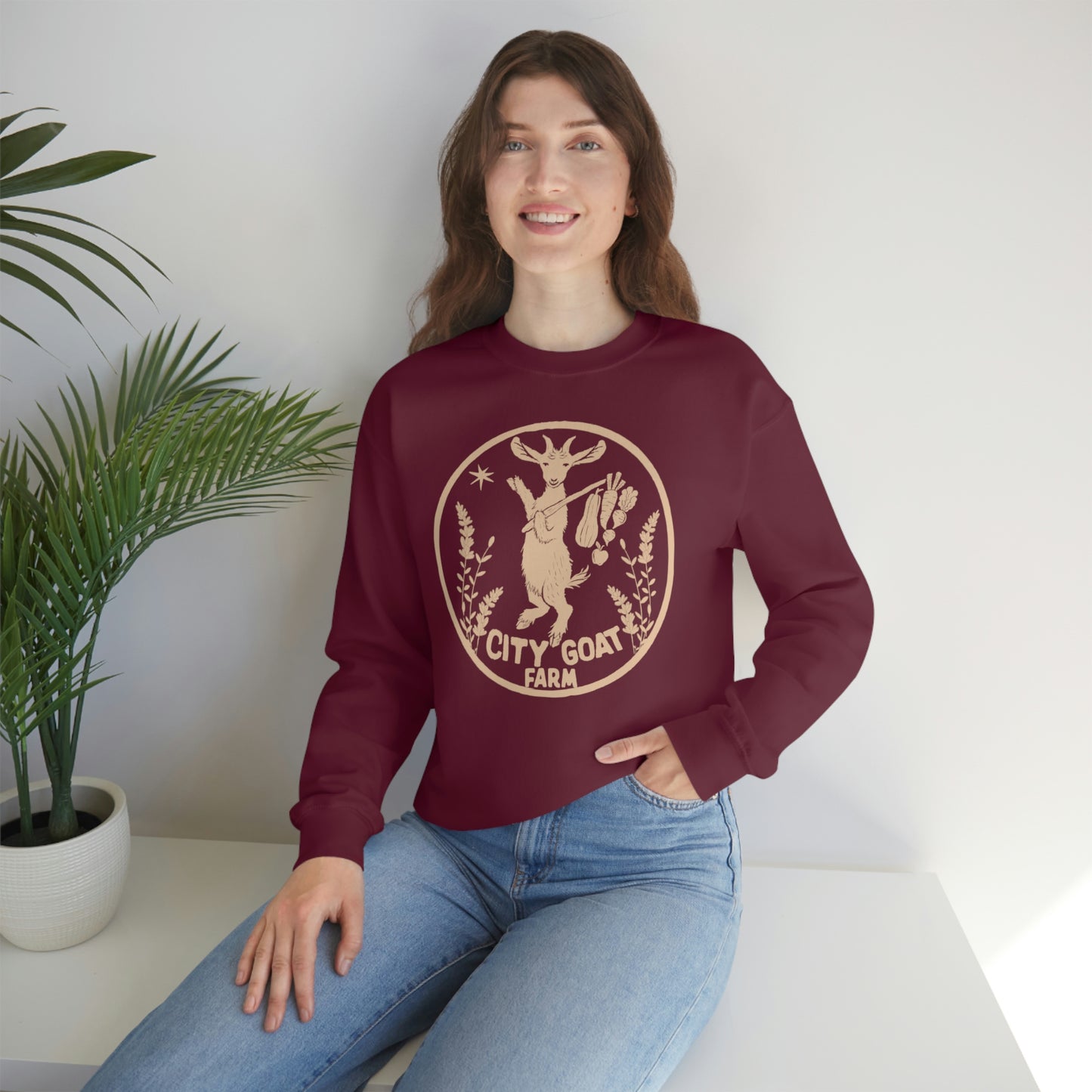 CITY GOAT FARM - GUIDING STAR - Unisex Heavy Blend™ Crewneck Sweatshirt