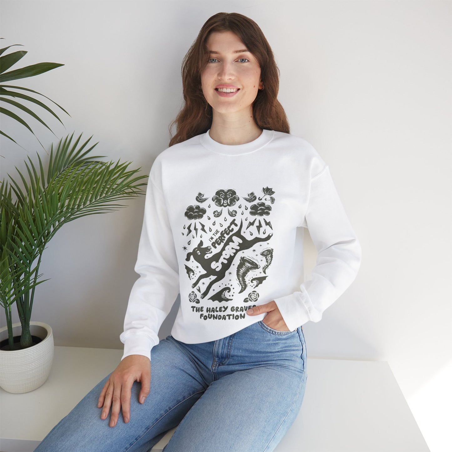 HALEY GROVES FOUNDATION - STORMY - Unisex Heavy Blend™ Crewneck Sweatshirt