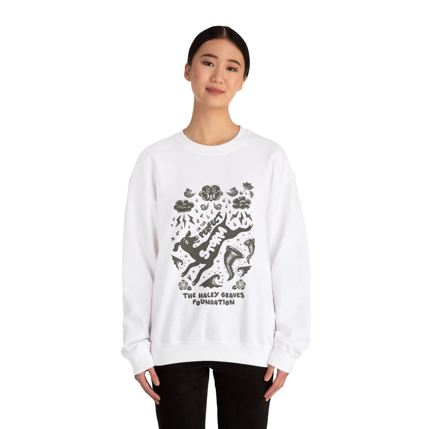 HALEY GROVES FOUNDATION - STORMY - Unisex Heavy Blend™ Crewneck Sweatshirt