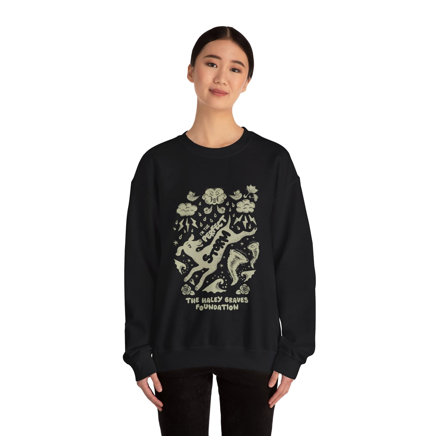 HALEY GROVES FOUNDATION - STORMY - Unisex Heavy Blend™ Crewneck Sweatshirt