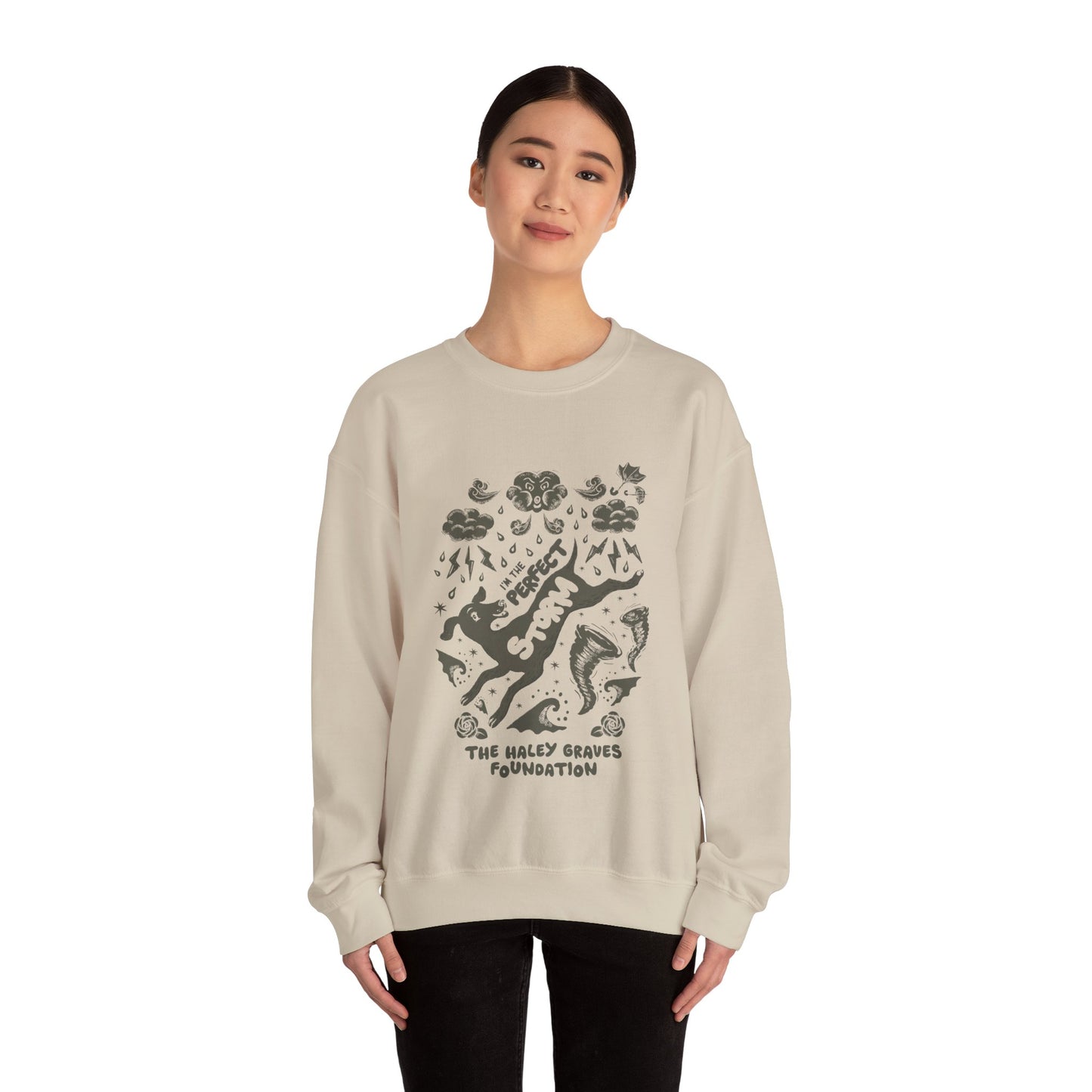 HALEY GROVES FOUNDATION - STORMY - Unisex Heavy Blend™ Crewneck Sweatshirt