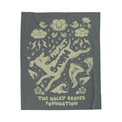 HALEY GRAVES FOUNDATION - STORMY - Velveteen Plush Blanket