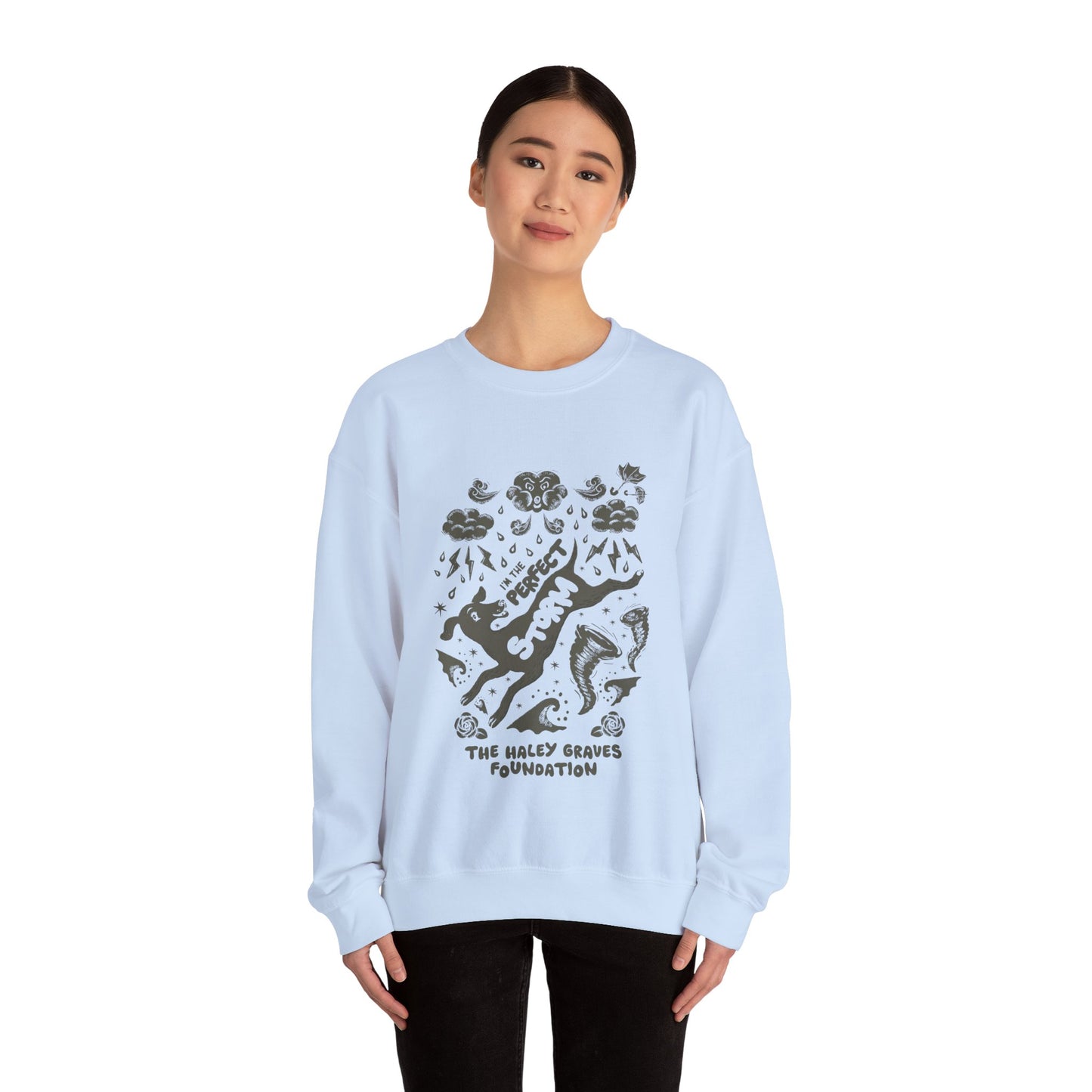 HALEY GROVES FOUNDATION - STORMY - Unisex Heavy Blend™ Crewneck Sweatshirt