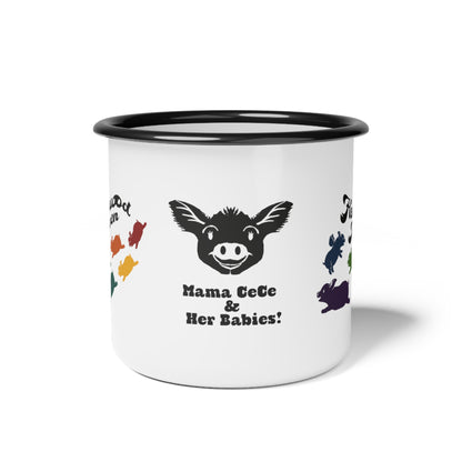 Heartwood Haven - Mama CeCe & Her Babies - Enamel Camp Cup