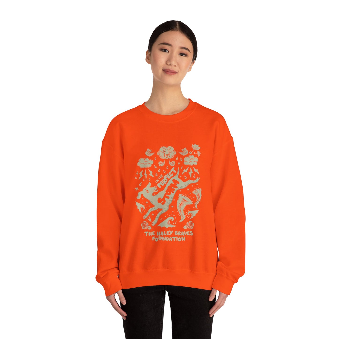 HALEY GROVES FOUNDATION - STORMY - Unisex Heavy Blend™ Crewneck Sweatshirt