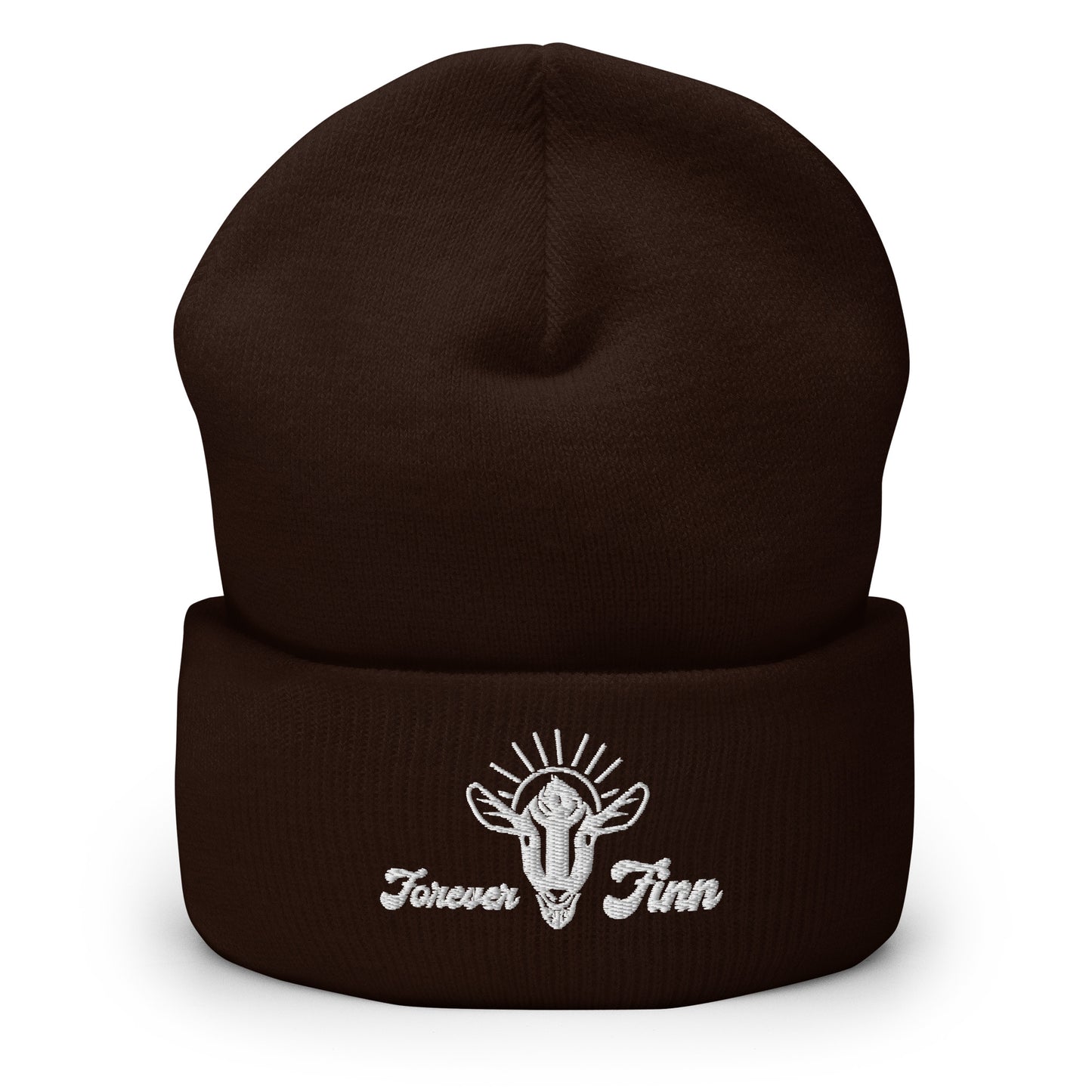 LITTLE HILL SANCTUARY - Forever Finn - Cuffed Beanie White Logo