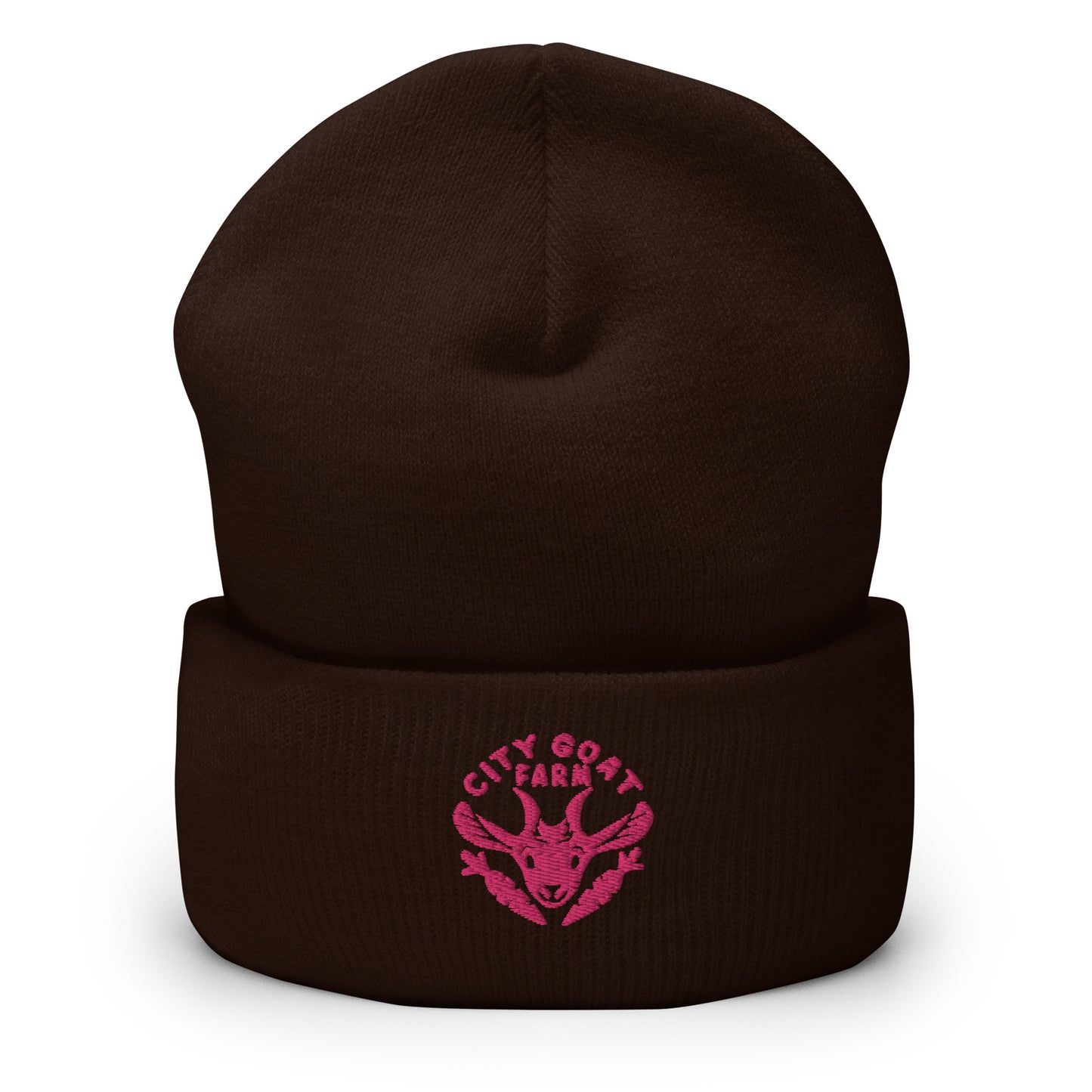 CITY GOAT FARM - Cuffed Beanie HOT PINK LOGO