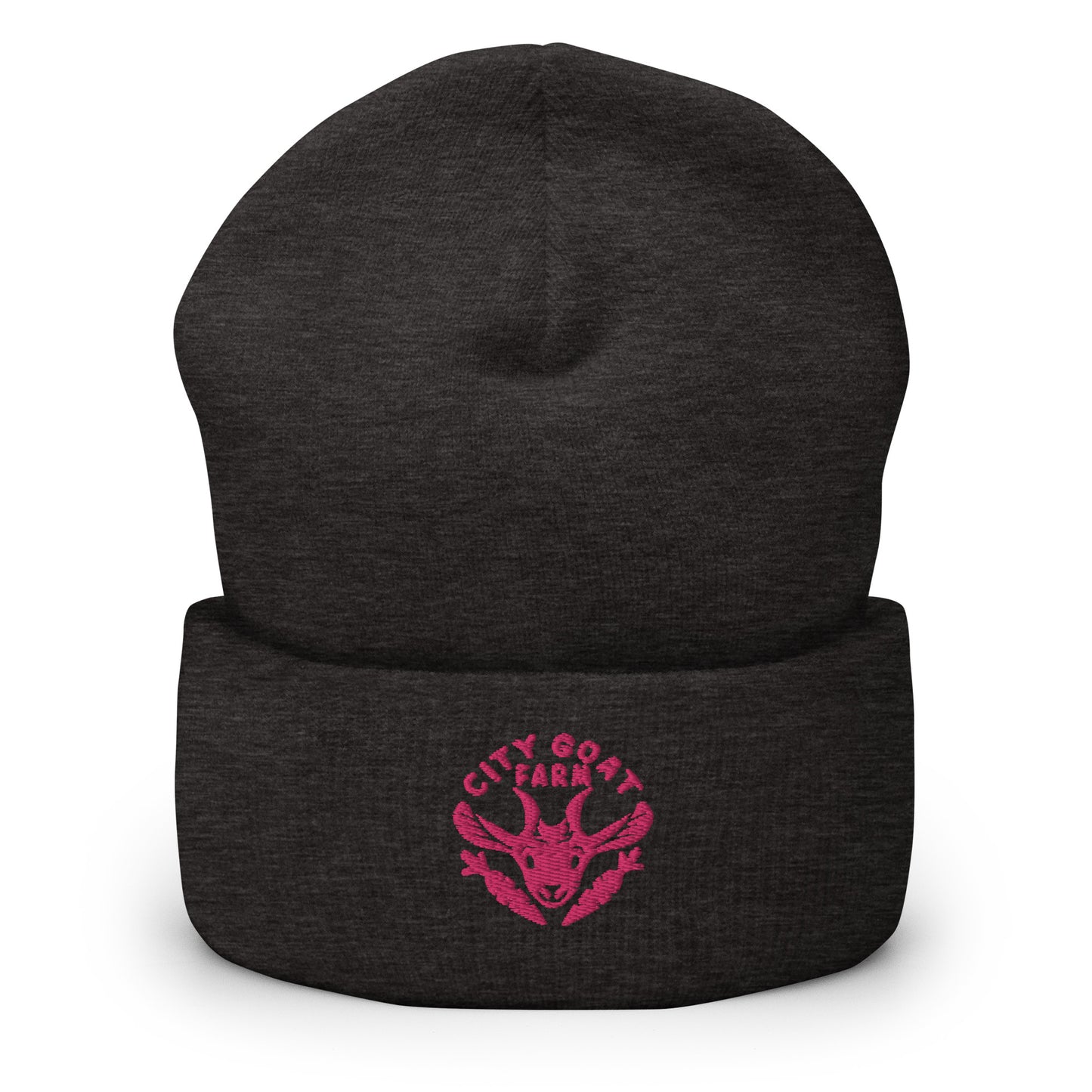 CITY GOAT FARM - Cuffed Beanie HOT PINK LOGO