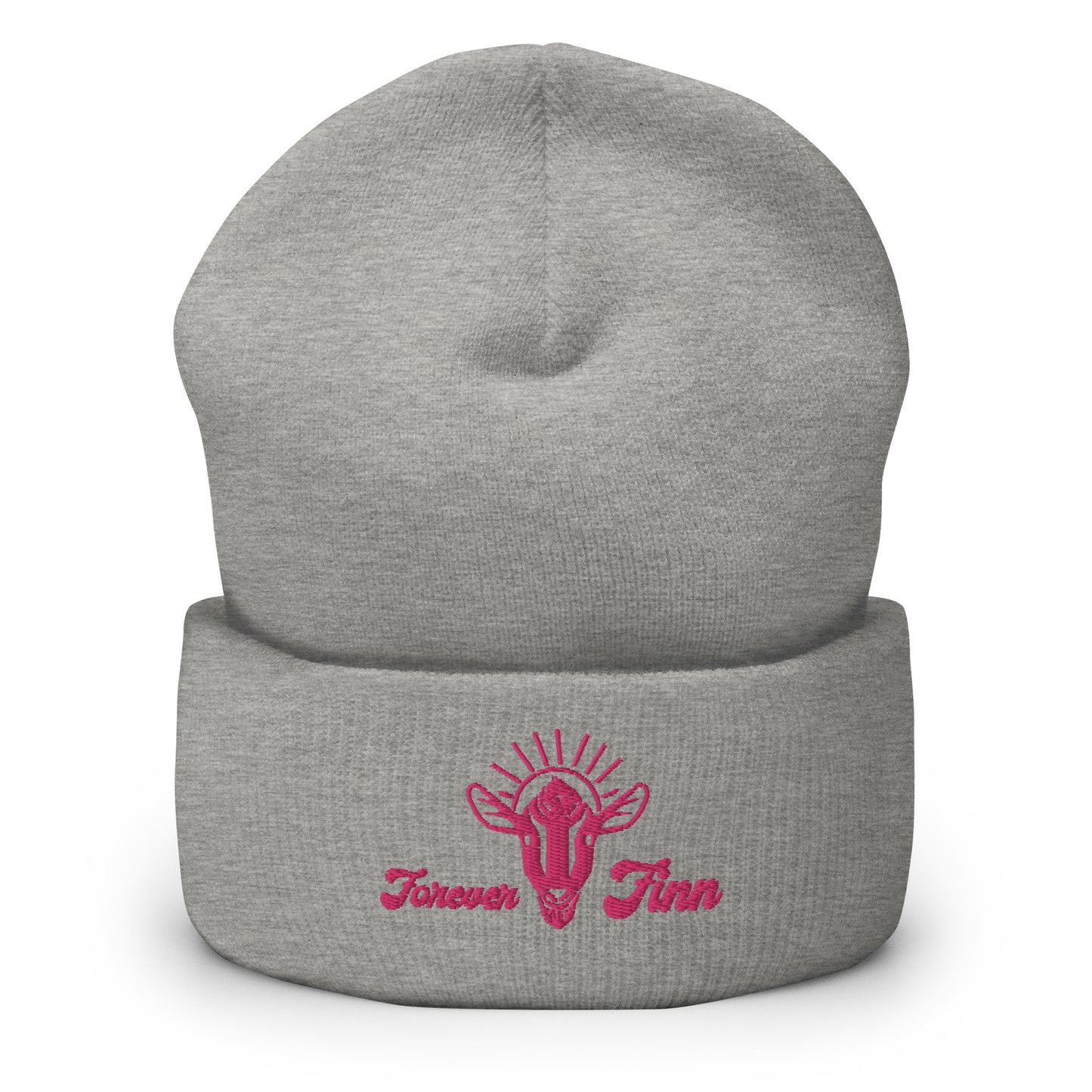 LITTLE HILL SANCTUARY - Forever Finn - Cuffed Beanie Hot Pink Logo