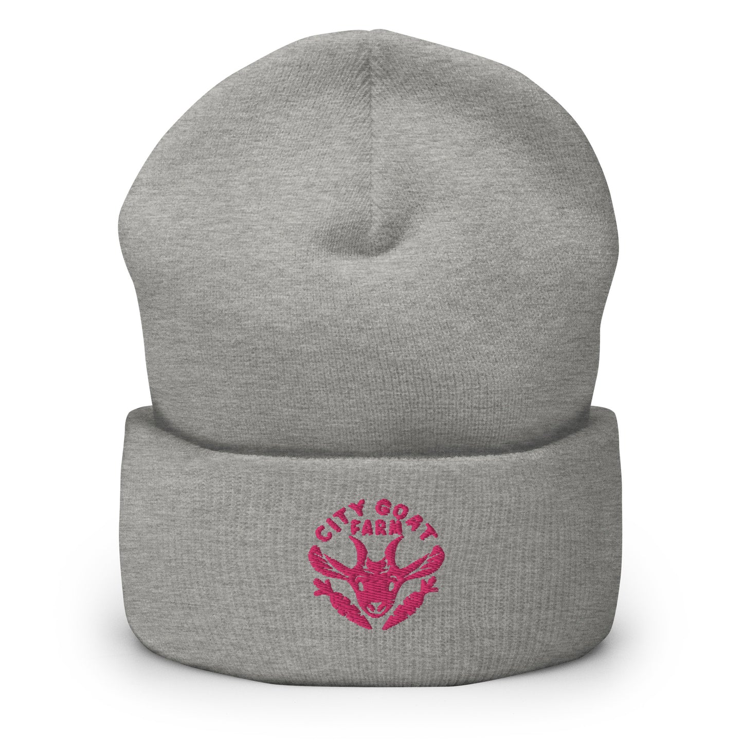 CITY GOAT FARM - Cuffed Beanie HOT PINK LOGO