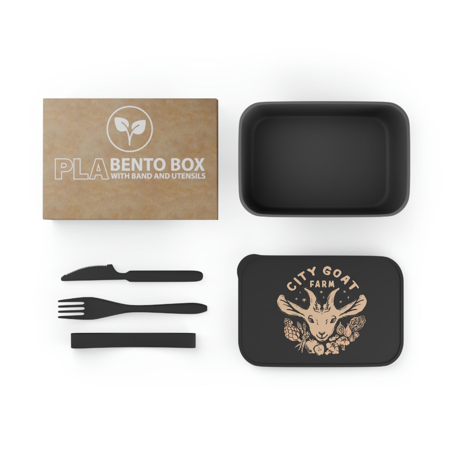CITY GOAT FARM - HILDY - PLA Bento Box with Band and Utensils